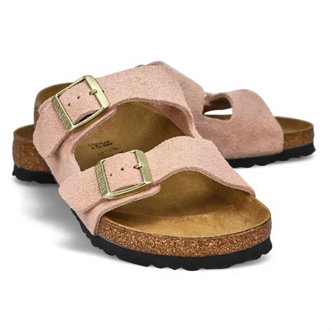 Birkenstock Womens Arizona Birkibuc 2 Strap S | SoftMoc.com