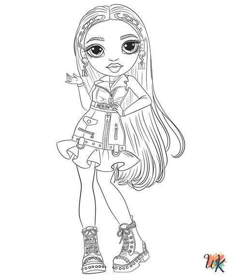 33 Rainbow High Coloring Pages For Kids - ColoringPagesWK