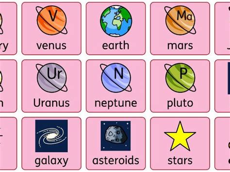 Space Vocabulary 的图像结果