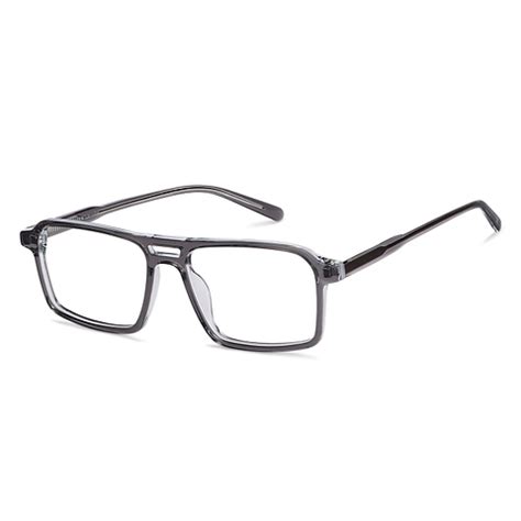 Buy Grey Transparent Full Rim Rectangle John Jacobs Rich Acetate JJ ...