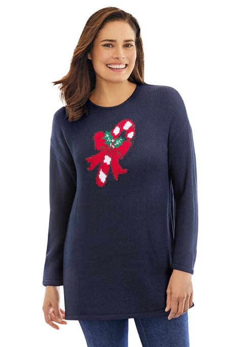 Woman Within Plus Size Holiday Sweater - Walmart.com