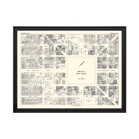 Madison Art, 1929 Vintage Map of Downtown Madison Wisconsin, WI History Wall Decor Gift, Old ...