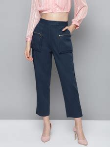 SASSAFRAS Relaxed Women Blue Trousers - Buy SASSAFRAS Relaxed Women ...
