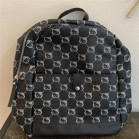 Hello Kitty Bookbag Faux Leather Sanrio NEW This... - Depop