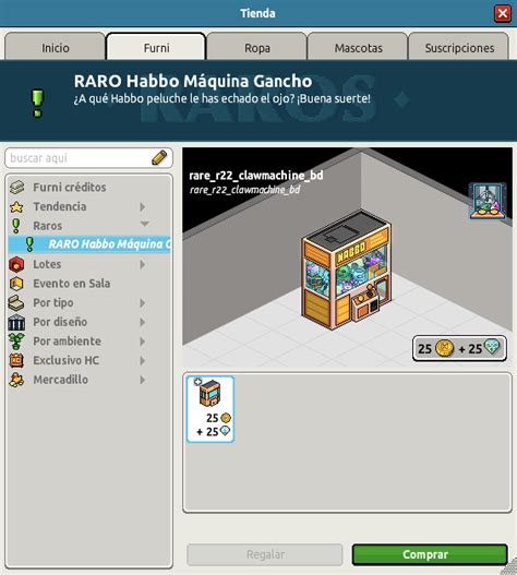 Disponible el raro Habbo Máquina Gancho por créditos y diamantes ...