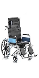 KosmoCare Crest Series Aluminium Recliner Light Foldable Wheelchair ...