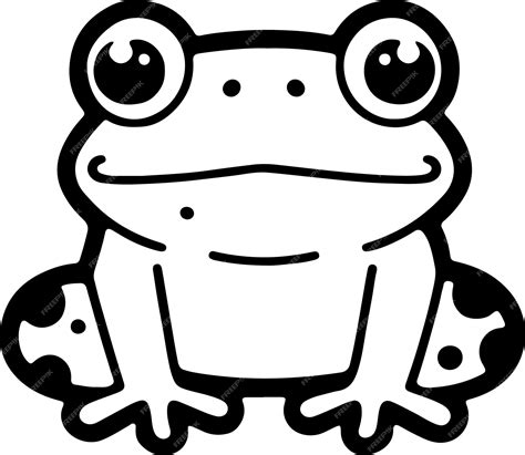 Premium Vector | Frog vector illustration Black and white Frog coloring ...