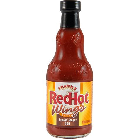 Frank's RedHot Smokin' Sweet BBQ Wings Sauce for Chicken & Ribs, Hot ...