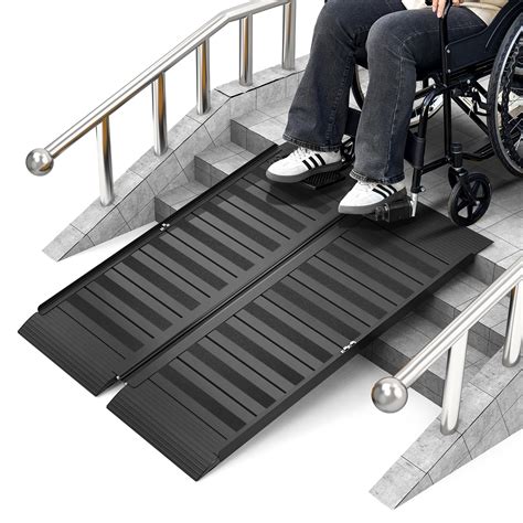 3ft Portable Wheelchair Ramp With Handle Non Slip Aluminum Folding ...