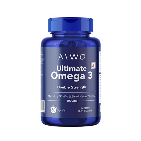 AIWO Ultimate Omega 3 Double Strength 1000mg | EPA 360mg DHA 240mg