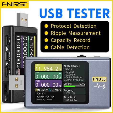 FNIRSI-FNB58-USB-Battery-Tester-Voltmeter-Ammeter-TYPE-C-Fast-Charge-Detection-Trigger-Capacity ...
