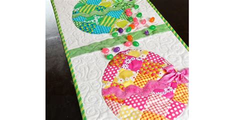 A Charming Patchwork Easter Egg Table Runner - Quilting Cubby