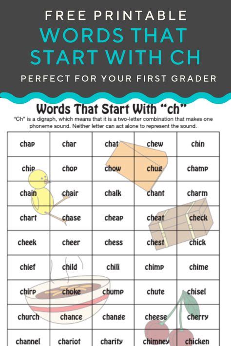 Words That Start With Ch | Teaching child to read, Phonics lesson plans ...