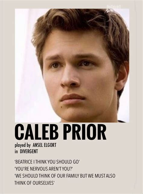 Caleb prior by Millie | Divergent movie poster, Film posters minimalist ...
