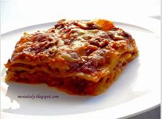 Emily's menu Italy : Lasagne al forno con ragù di carne e  
