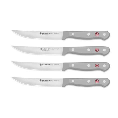 Wusthof Gourmet Grey Steak Knife Set 4Pc - 1075660401 | House of Knives ...
