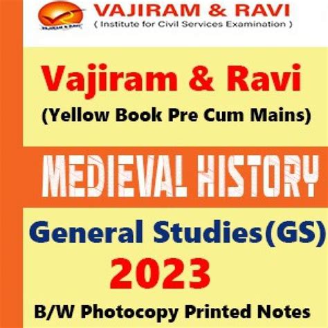 Vajiram & Ravi Medieval History Book For IAS General Studies(GS)-Yellow ...