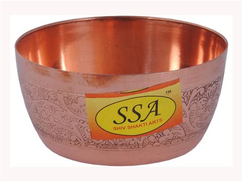 Buy SHIV SHAKTI ARTS Handmade Pure Copper Embossed Design Katori Bowl ...
