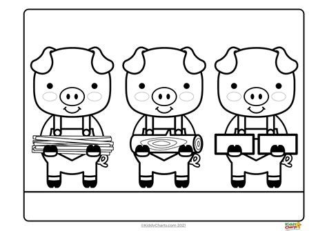 3 Little Pigs Printable Coloring Pages Three Little Pigs Wolf Coloring