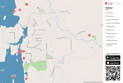 Udaipur Tourist Attractions Map - Tourist Destination in the world