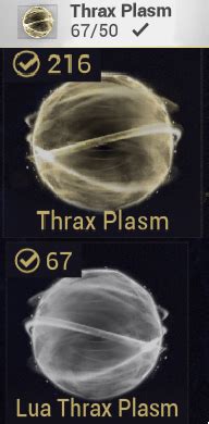 The Lua thrax plasm is overriding the Thrax plas quantity in the ...