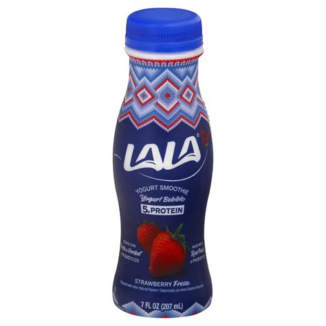 LALA Probiotic Yogurt Smoothie Drink 7oz Bottle, Strawberry - Walmart.com