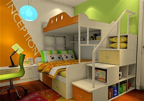 小户型上下床儿童房装修效果图 孩子的色彩儿童房设计-家居快讯-广州房天下家居装修