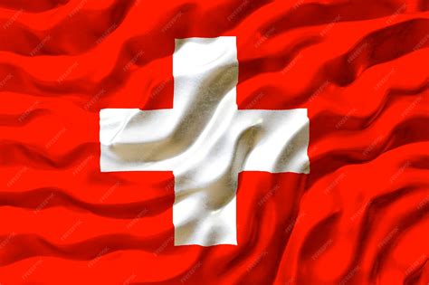 Bandera nacional de suiza fondo con bandera bandera suiza | Foto Premium