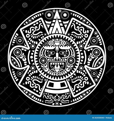 Mayan Sun God Symbol