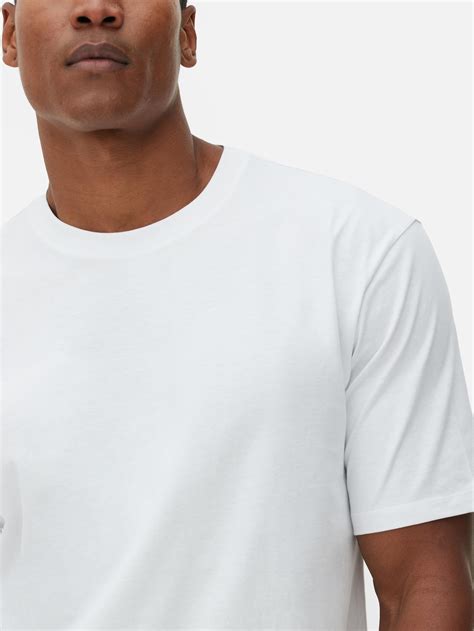 Mens White 2pk Crew Neck Relaxed Fit T-Shirts | Primark