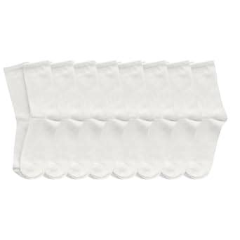 Sockscarving Feel The Comfort 8 Pairs Pure Cotton Premium White Color ...
