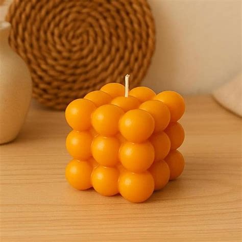 Di0307 Bubble Cube Candle (Multicolour) – Modern Decorative Scented Wa ...