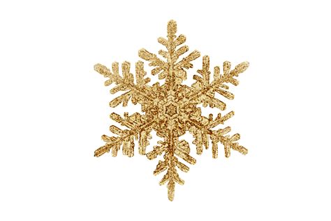 Gold snowflake isolated on a transparent background 22219030 PNG