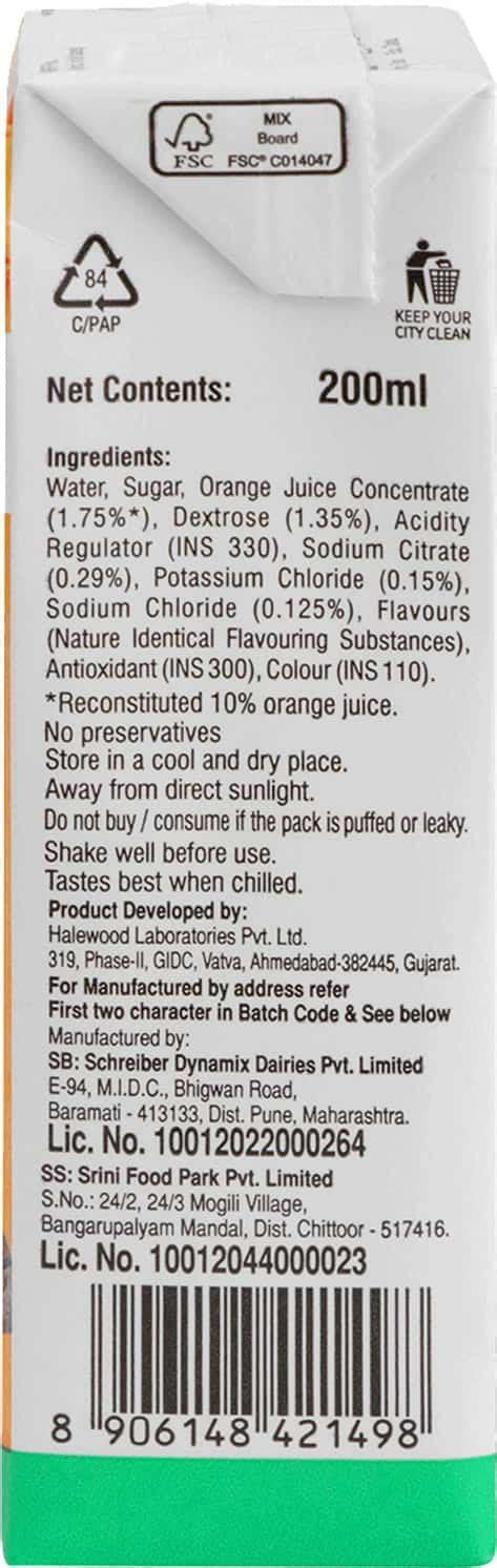 Buy ELECTRORUSH PLUS ORANGE HEALTH DRINK PACK OF 8 (200 ML) Online ...