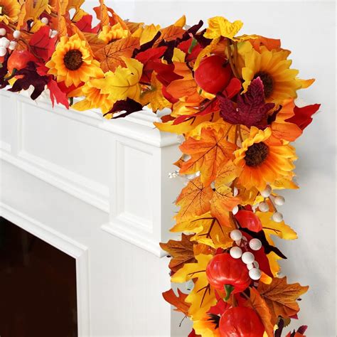 Amazon.com: 2 Pack Fall Garland Fall Decor for Home, Autumn Garland ...