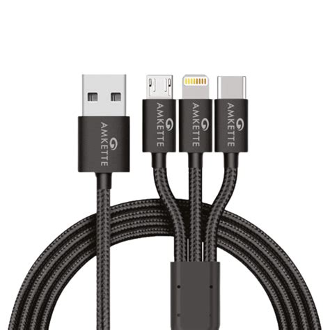 3 in 1 Multifunction USB Cable – Amkette