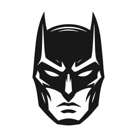 Free Batman Mask SVG Black And White SVG Vector File For Laser Cutting ...