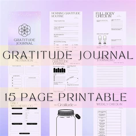Daily Gratitude Journal PDF, Printable, 5 Min Gratitude Journal, Gratitude Worksheet, Weekly ...