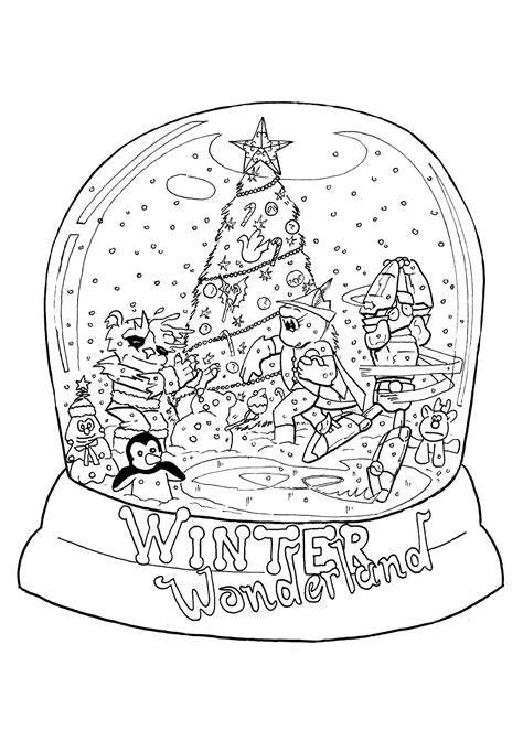 Snowglobe Coloring Pages Snowglobe Coloring Pages ...