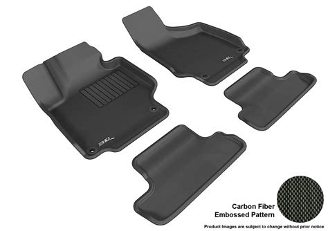 3D MAXpider L1AD02901509 Floor Mat Set; Black; Carbon Fiber Texture ...