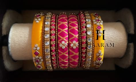 Silk Thread Bangles BS0130 – Haarambyyashh | The H Brand