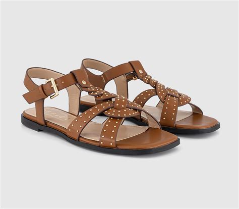 OFFICE Serenity Studded Plait Detail Sandals Tan - Women’s Sandals