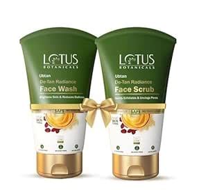Lotus Botanicals Ubtan De-Tan Radiance Face Wash | 125ml + De-tan Skin ...