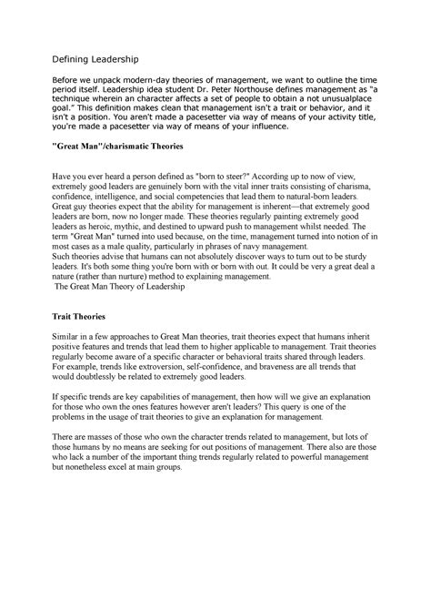 Defining Leadership - Defining Leadership Before we unpack modern-day ...