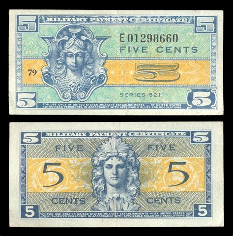 USA Military Payment Certificate 5 cents ser 521 REPLACEMENT