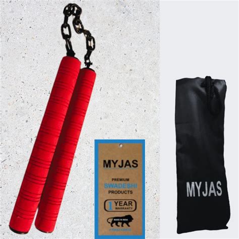 PMG Wooden nunchaku, Nun-Chucks (Wood Brown nanchaku, Set of 1, Beige ...