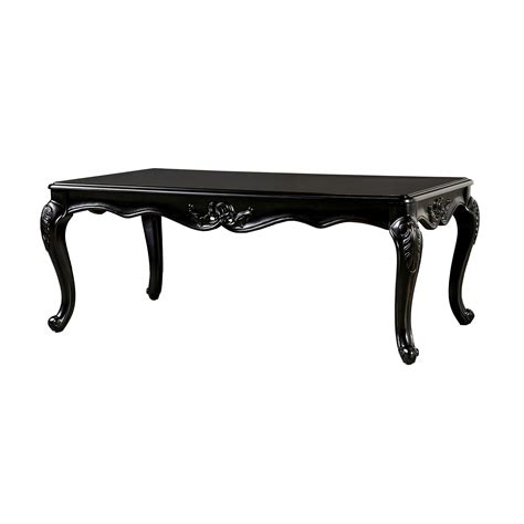 Benjara Roche Coffee Table, 53 Inch, Classical Cabriole Legs, Dark ...