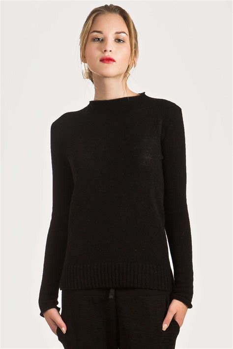 Black cashmere sweater ANNA - handmade of the softest 100% cashmere