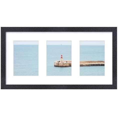 10x20 Black Picture Frame Collage with 3 openings, Display Multiple ...