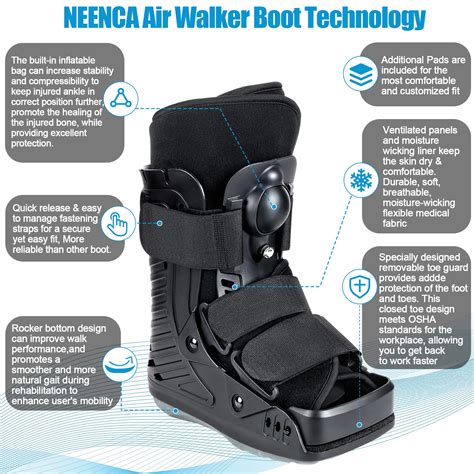 NEENCA Medical Inflatable Walking Boot, Air Cam Walker Fracture Boot ...